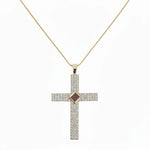 Gemstone Cross Necklace