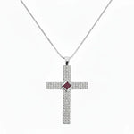 Gemstone Cross Necklace